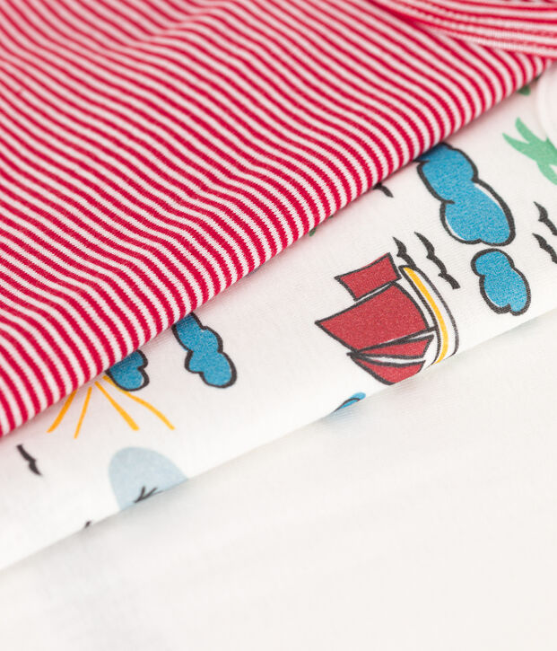 Juego de 3 bodis de manga corta de algod&oacute;n con exploradores multicolor