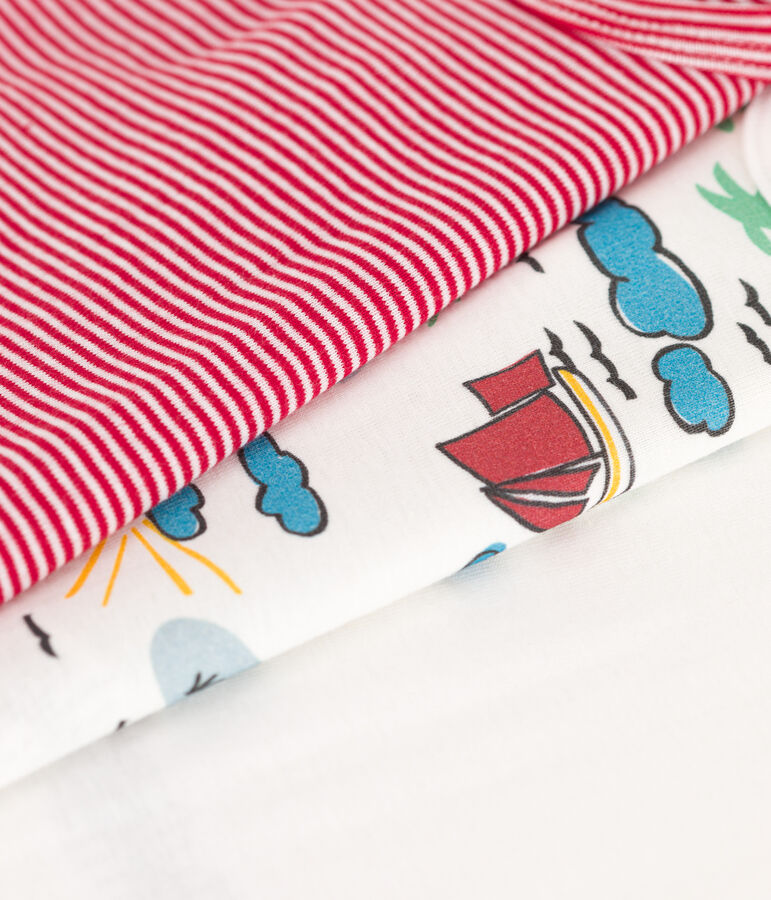 Juego de 3 bodis de manga corta de algod&oacute;n con exploradores multicolor