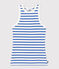 Camiseta de tirantes La Icónica de algodón a rayas para mujer blanco MARSHMALLOW/azul PERSE