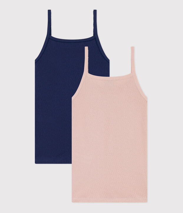 Camisetas de tirantes de algod&oacute;n calado para mujer multicolor