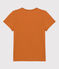 Camiseta RECTA con cuello de pico de algodón orgánico de mujer marron ECUREUIL