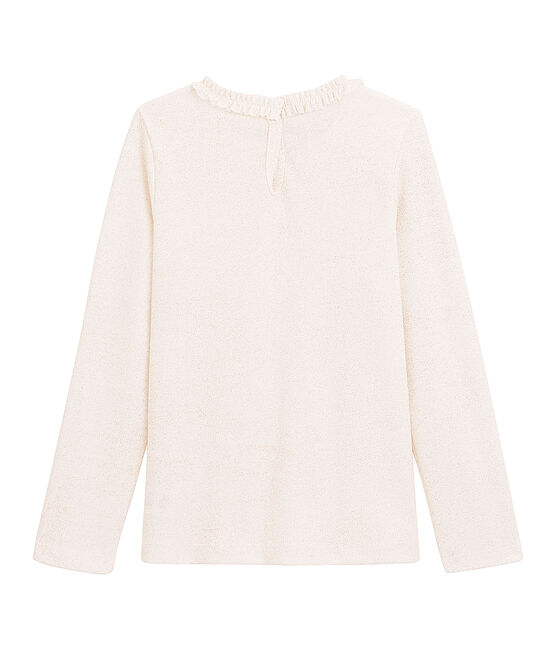 Camiseta de manga larga para niña blanco MARSHMALLOW/rosa COPPER