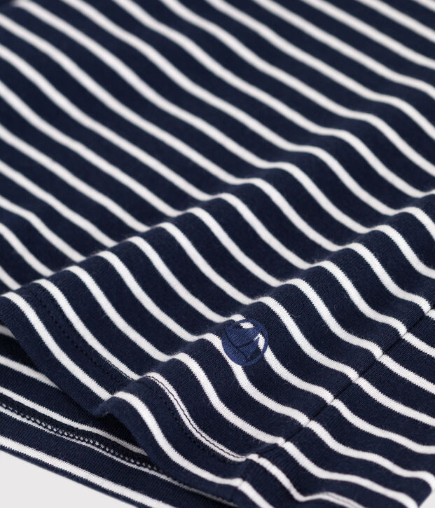 Camiseta Ic&oacute;nica de algod&oacute;n a rayas para mujer azul/blanco