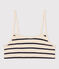 Sujetador top sin aros para mujer blanco AVALANCHE/azul SMOKING