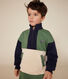 Sudadera de felpa con cremallera en el cuello para niño
