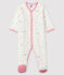 Pelele de terciopelo con estampado de confetis para bebé niña blanco MARSHMALLOW/blanco MULTICO