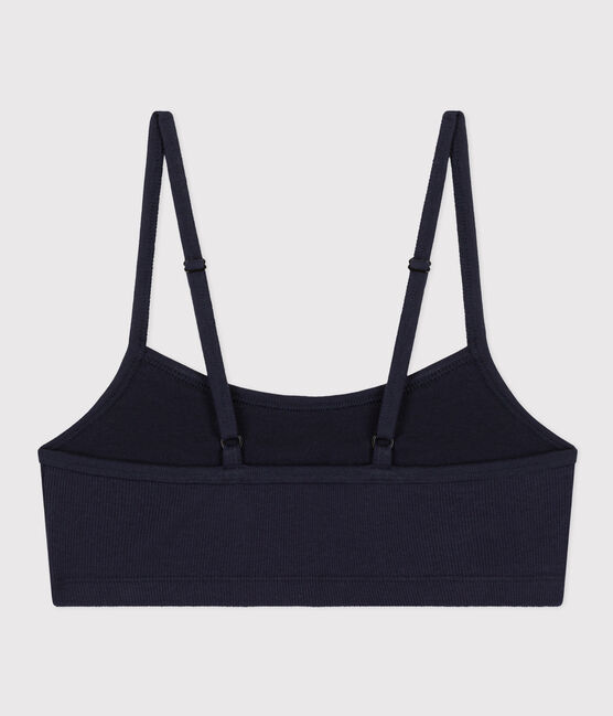 Top de algodón y elastano para mujer azul SMOKING