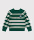 Jersey infantil de lana y algodón a rayas
