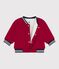 Chaqueta teddy lisa de algodón y borreguito para bebé AMARANTE