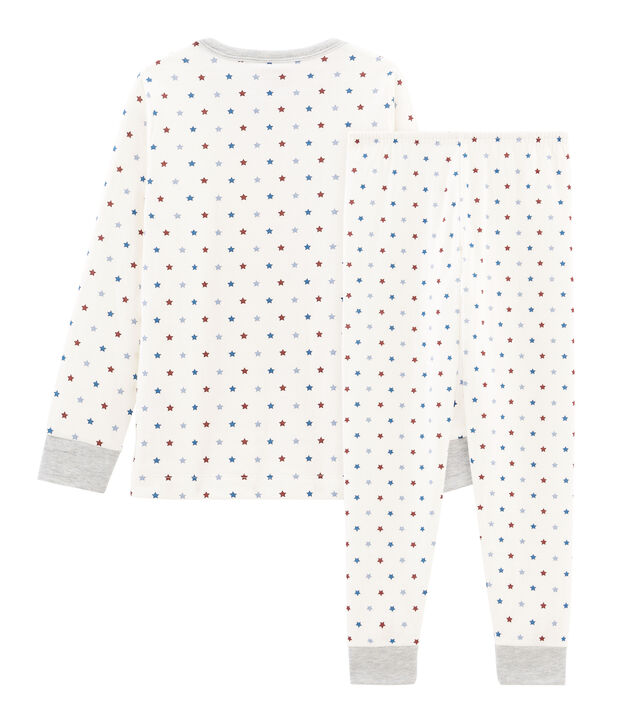 Pijama de tela t&uacute;bica para ni&ntilde;o blanco/multicolor