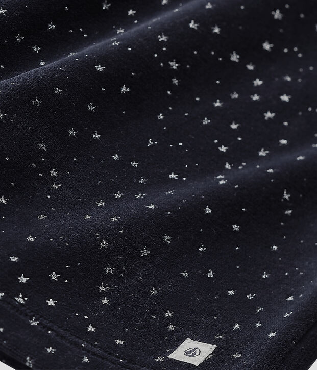 Pijama de terciopelo para ni&ntilde;a azul/gris