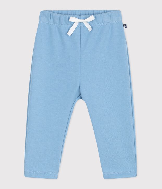 Pantal&oacute;n de jogging liso de algod&oacute;n para beb&eacute; azul