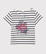 Camiseta de manga corta de algodón orgánico de niña