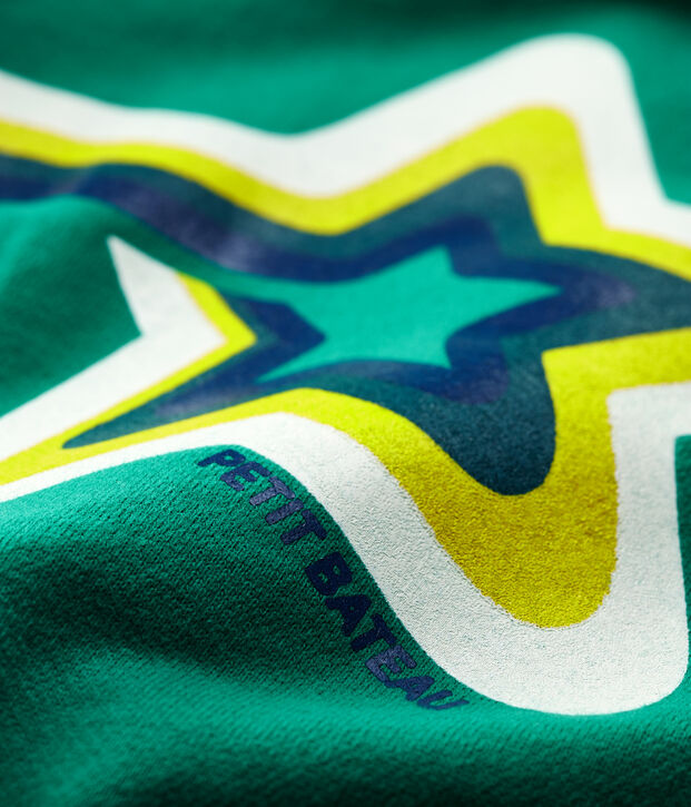 Sudadera de mulet&oacute;n de beb&eacute;. verde