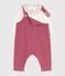 Ensemble salopette et body b&eacute;b&eacute; en coton avec col uni rosa/crudo
