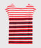 Camiseta de lino para mujer blanco MARSHMALLOW/rojo PEPS/ MEDIEVAL