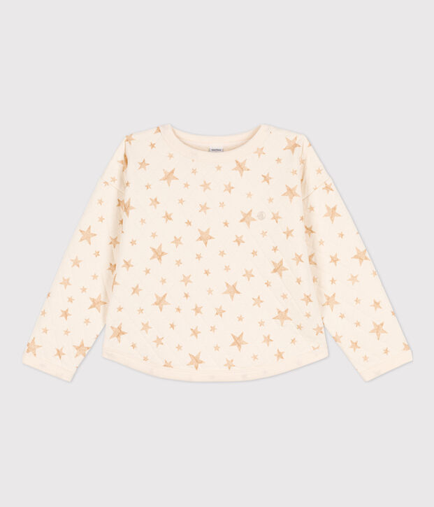 Sudadera estampada de t&uacute;bico para ni&ntilde;a crudo