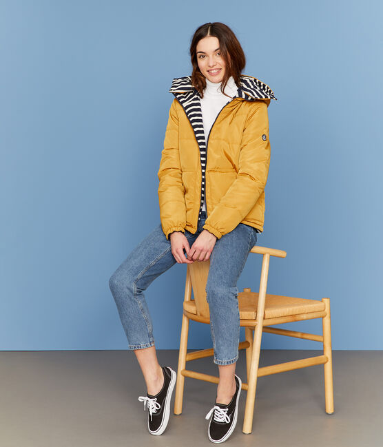 Anorak reversible beige COQUILLE/azul SMOKING/ MULTICO