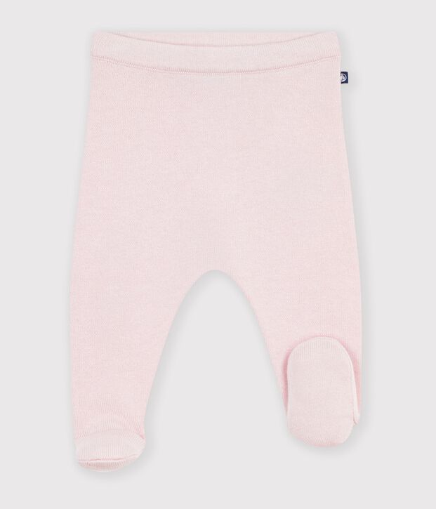 Pantalon b&eacute;b&eacute; en tricot laine et coton uni BARELY