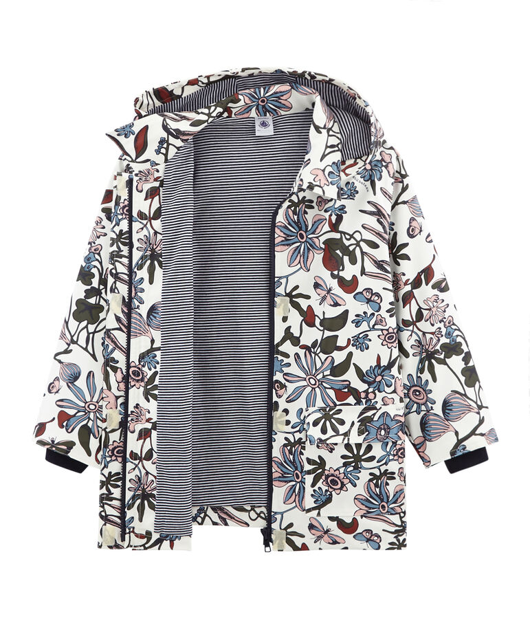 Impermeable estampado infantil para ni&ntilde;a blanco MARSHMALLOW/blanco MULTICO