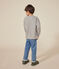 Camiseta de punto fino de manga larga para niño gris CHATON CHINE