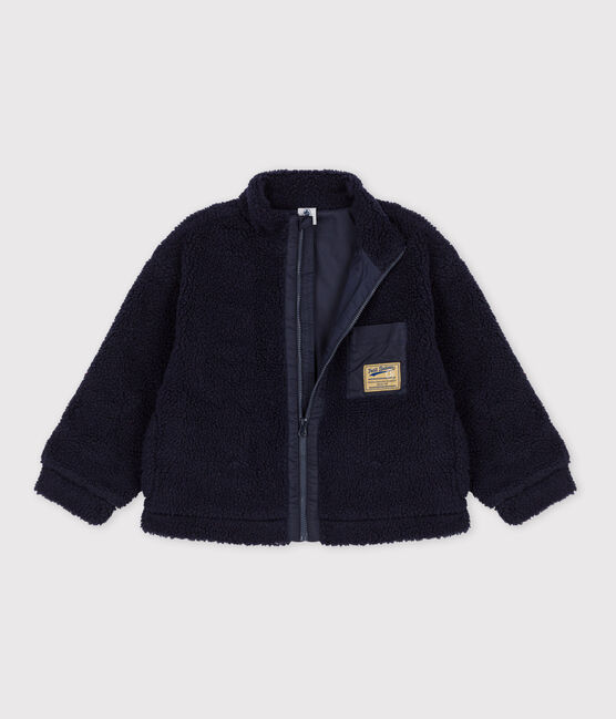 Chaqueta infantil de sherpa azul SMOKING