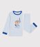 Pijama infantil de algod&oacute;n a rayas azul/blanco