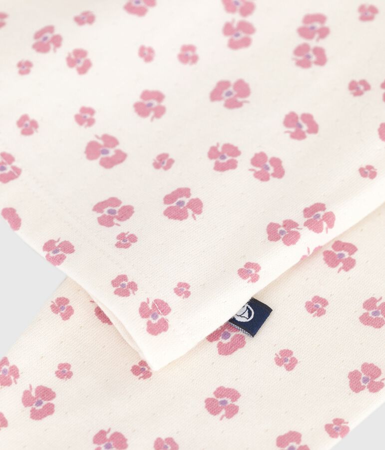 C&aacute;rdigan infantil de algod&oacute;n estampado crudo/multicolor