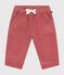 Pantalón de terciopelo para bebé rosa ROSEWOOD
