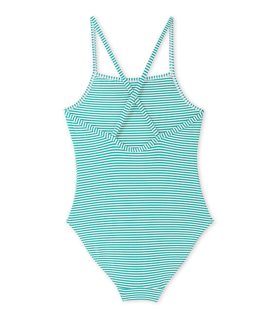 Bañador para niña verde FLAG/blanco LAIT