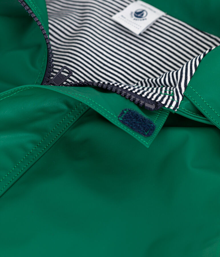 Impermeable emblem&aacute;tico reciclado para ni&ntilde;a/ni&ntilde;o verde