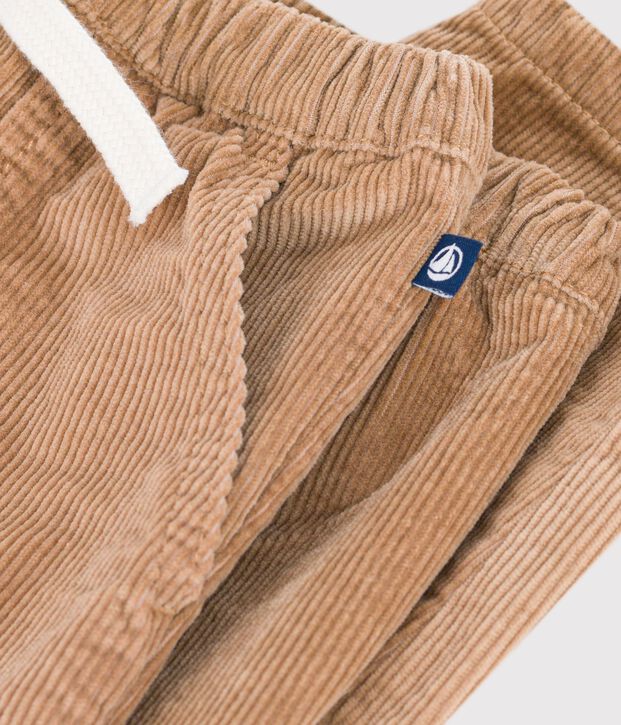Pantal&oacute;n de terciopelo liso para beb&eacute; LATTE