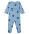 Pijama de punto para bebé niño azul ACIER/blanco MULTICO
