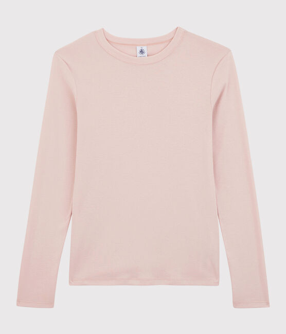 Camiseta de cuello redondo emblemática de algodón de mujer rosa GLOVE