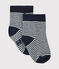 Calcetines milrayas para bebé unisex azul SMOKING/beige COQUILLE
