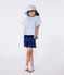 Blusa infantil de algodón de manga corta con estampado de cerezas azul MARSHMALLOW/ PORCELANA