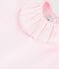 Body liso de algodón con cuello para bebé rosa BARELY