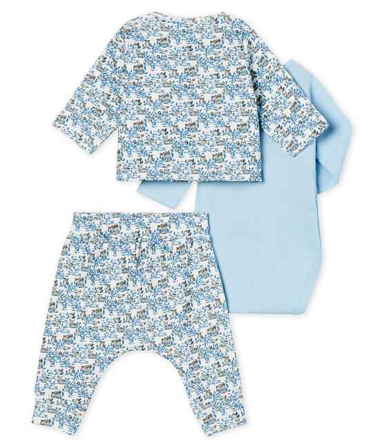 Conjunto de tres piezas para bebé niño de punto blanco MARSHMALLOW/blanco MULTICO