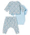 Conjunto de tres piezas para bebé niño de punto blanco MARSHMALLOW/blanco MULTICO