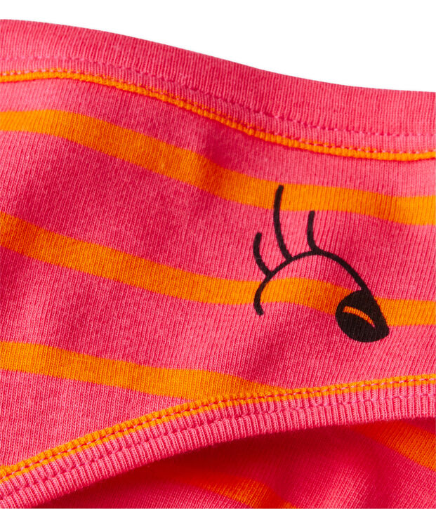 Braguita de canal&eacute; original de rayas para mujer rosa/naranja