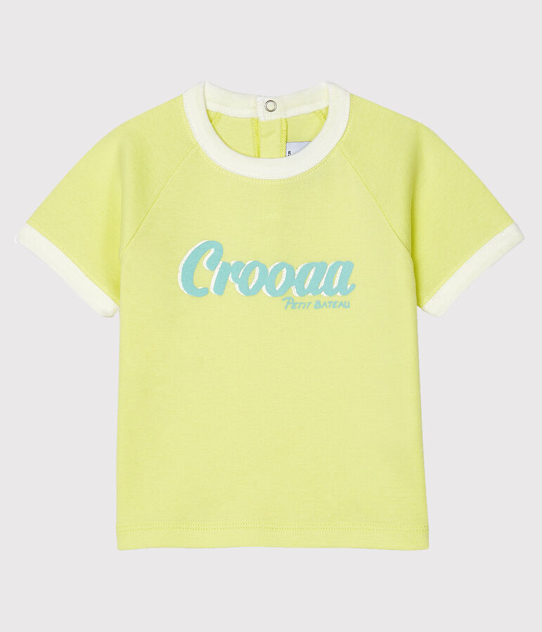 Camiseta de manga corta para beb&eacute; ni&ntilde;o amarillo