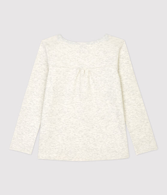 Camiseta de manga larga de algodón de niña beige MONTELIMAR CHINE