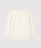 Camiseta de manga larga de algodón de niña beige MONTELIMAR CHINE