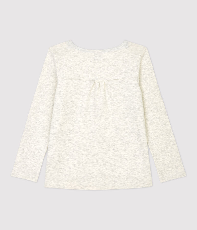 Camiseta de manga larga de algod&oacute;n de ni&ntilde;a beige MONTELIMAR CHINE