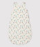 Saco de bebé con estampado de flores de algodón orgánico blanco MARSHMALLOW/blanco MULTICO