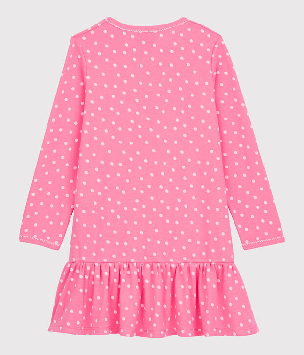 Camis&oacute;n con volantes de ni&ntilde;a de algod&oacute;n rosa/blanco