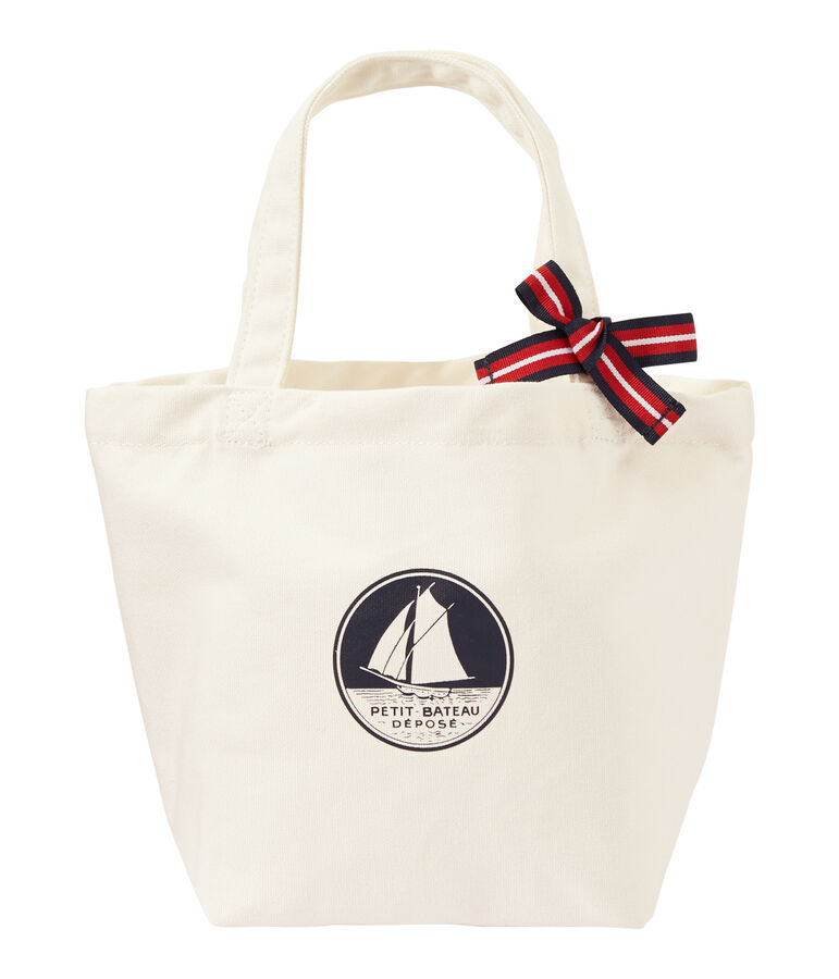 Bolsa de tela para ni&ntilde;a blanco