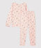 Pijama de niña con estampado de princesa de algodón rosa FLEUR/blanco MULTICO
