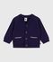 Cárdigan de algodón liso para bebé azul SOIR