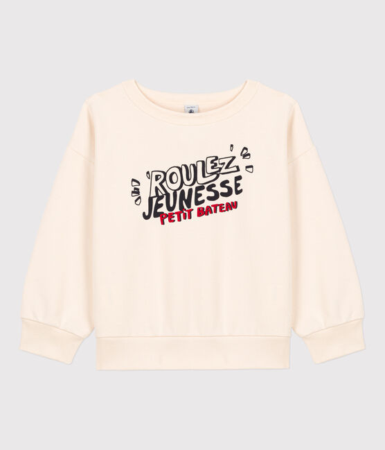 Sudadera estampada de muletón de niña / niño crudo AVALANCHE